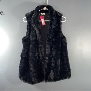 Xhilaration Black Faux Fur Vest
